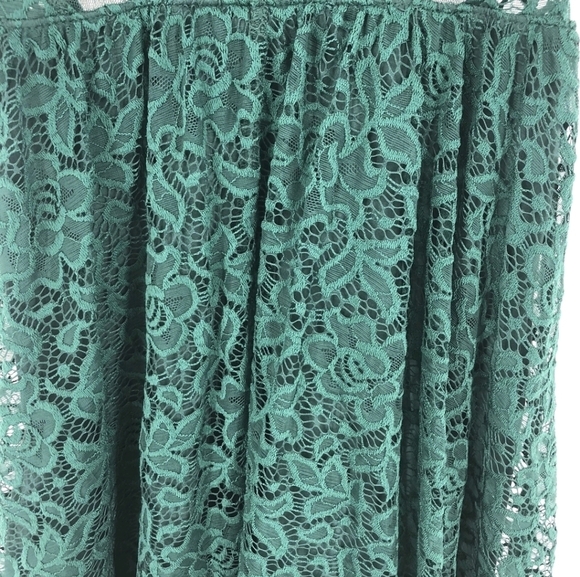 NWT Abercrombie & Fitch Women's Emerald Green Long Sleeve Lace Dress XS - Picture 8 of 9